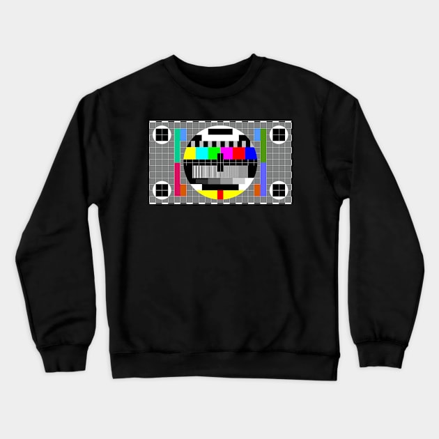 Monoscope tv test pattern card Crewneck Sweatshirt by PG Illustration